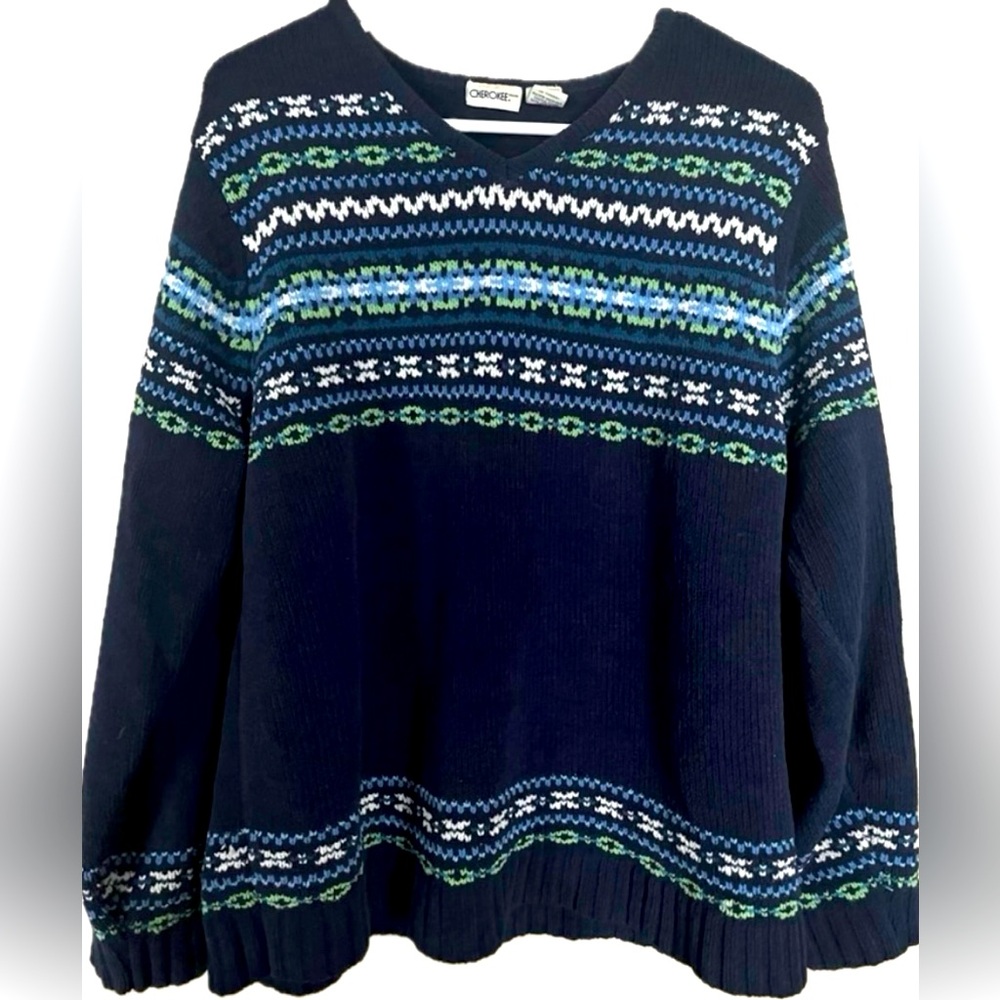 Cherokee super soft and cozy V-neck vintage Sweater. Women’s  Size XL
